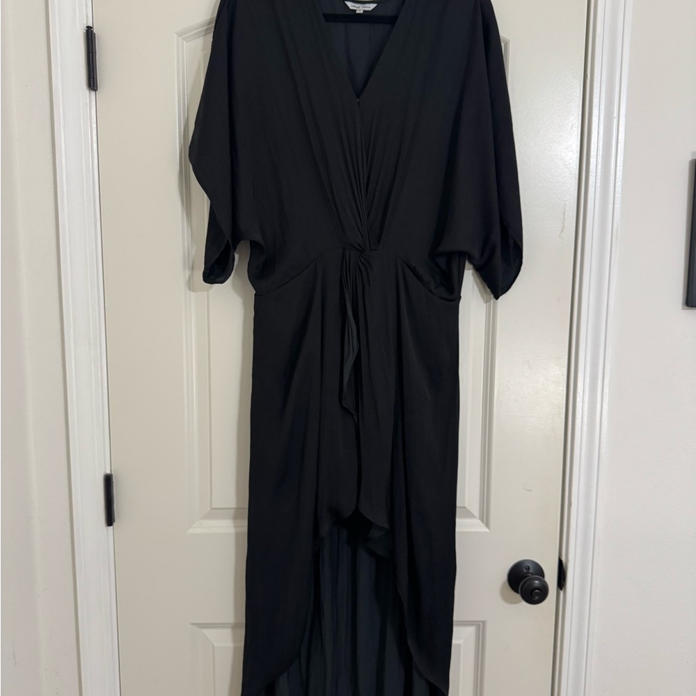 Naked Zebra Black High Low Wrap Dress